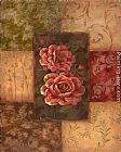 Vivian Flasch Canvas Paintings - Camellias on Chocolate